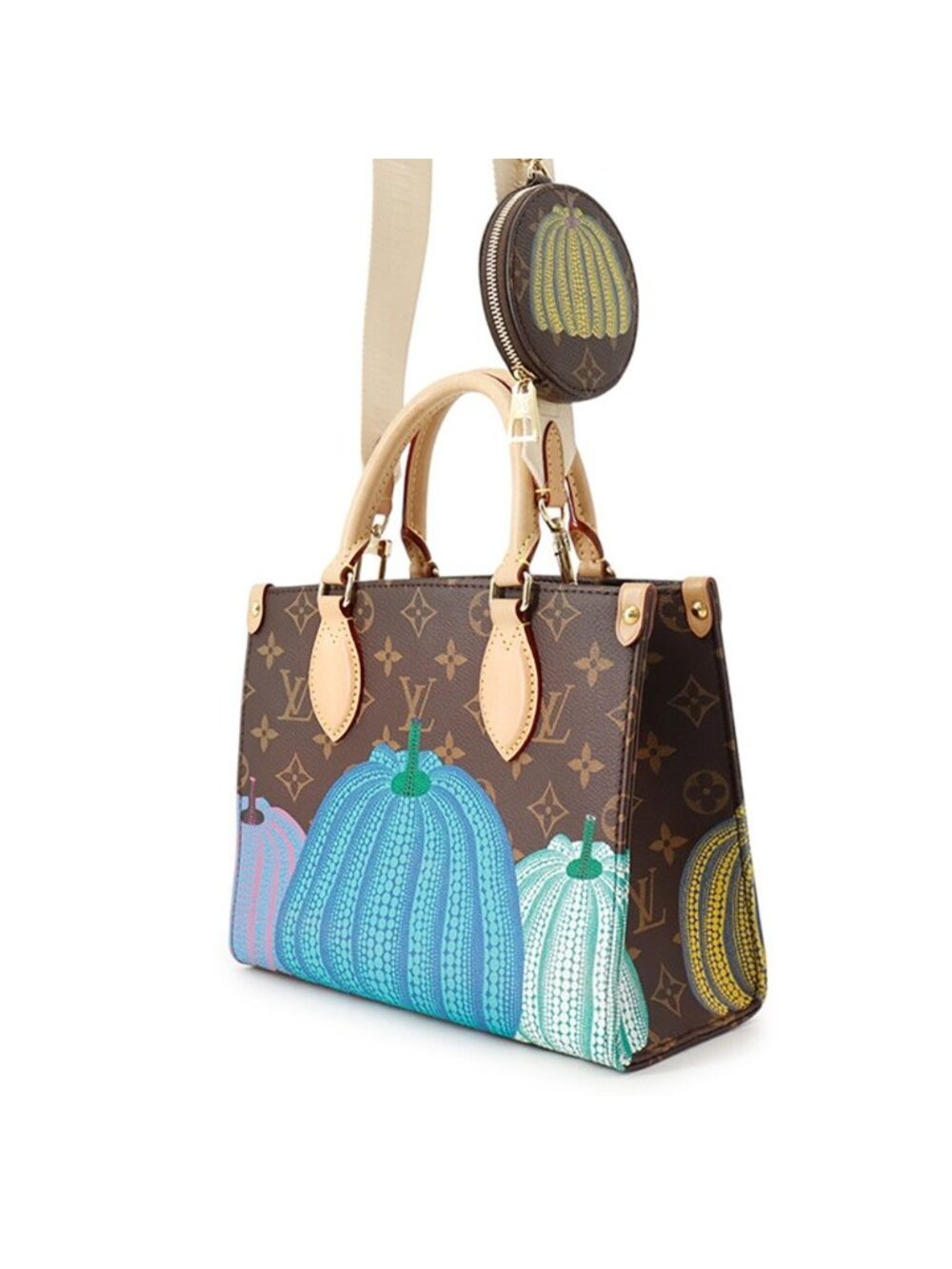 Louis Vuitton Handbag Monogram LV YK On The Go PM 2-Way Yayoi Kusama - Picture 2 of 15